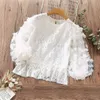 Clothing Sets Clothes for Teenagers Children Clothing sets White Lace Blouses Jeans Suit for Girls Spring Cute Baby Kids clothes 4 -14 Y R231215