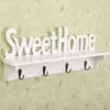 Sweet Home Wall Mounted Rack Door Hanger Hook Storage for Coat Hat Clothes Key White 211102332E