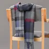 Schals 185 35 cm Outdoor Plaid Winter Schal Frauen Männer Unisex Schal Warm Wrap Schalldämpfer Mode Kaschmir Hijab Pashmina Quasten 231214