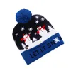 Forniture decorative natalizie per bambini adulti cappelli natalizi lavorati a maglia cappelli colorati che emettono luce cappelli natalizi per anziani di fascia alta