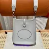 Hremmss Evelllins'in Klasik Tasarımcı Moda Çantası Yüksek Uçlu El Yapımı Balmumu İplik Çanta Üst Katman Cowhide Tek omuz Crossbody Small Real Logo