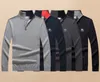 Luxury Men's Polo Designer Sweater tjock halv blixtlås med hög krage kashmir varm pullover broderad stickad flerfärgad pullover krokodil bomullsweatshirt