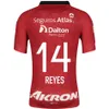 Clube 2023 2024 Atlas Soccer Jersey Mens 23 CAICEDO 30 AGUIRRE 20 ZAPATA 26 ROCHA 17 MARTINEZ 32 LOZANO 5 ZALDIVAR Personalizado para fãs do esporte Camisa de futebol Kits Uniforme