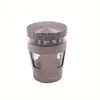 1pc, 4 Layers 50mm Tapered Zinc Alloy Grinder, Open Window Transparent Visual Layer, Smoking Grinder, Cigarette Accessories