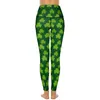 Kobiety legginsy St Patricks Dzień Lucky Green Shamrock wypracuj spodnie jogi nowość w talii LEGGINS