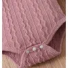 Kledingsets Nieuwe babymeisjeskleding Set Herfst Winter Peuter Meisjeskleding Strik Roze Lange mouw Romper + broek Babymode Baby-outfit R231215