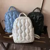 Sacs d'école ultralégers hiver espace chaud vers le bas sac à dos femmes pour filles mode tendance léger coton voyage 231215