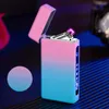 1pc, Electric Lighter Fashion Personalise LED Quantity Of Electricity Display Intelligent Induction Windproof Double Arc Lighter Flameless Electronic Portable