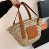 Evening Bags Weave Large Tote Bag 2021 Summer Quality Straw Women's Designer Handbag High Capacity Beach Travel Basket200a