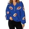 Hoodies femininos mulheres cordão moletom fecho de zíper moda lantejoulas feminino casual roupas de rua