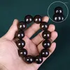 Link Bracelets High-End Natural Lobular Red Sandalwood Boutique Small Hole 15PC Buddha Beads Bracelet Old Material Men's And Women's