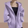 Giacca con cappuccio da donna rosso vino 2023 primavera e autunno nuovo abbigliamento da donna con cerniera cardigan casual allentato