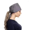 Baskenmützen für Damen und Herren, praktische Arbeits-Baumwoll-Schweißband, Bouffant-bedruckte Peeling-Mütze, Uniform
