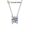 Chaînes Collier Pendentifs Moissanite 925 Argent Sterling Certifié GRA Couleur D Luxe Rond Brillant Coupe Top Qualité Pierre Précieuse Cadeau