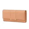 Wallets Large Capacity Advanced Wallet Japanese Simple Ladies Long Three-fold Multi-card Zero Wholesale