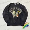 Męskie bluzy bluzy Umyj Saint Michael Cartoon Angel bluzy Mężczyźni Kobiety 1 1 Najlepsza jakość vintage z kapturem Crewneck T231215