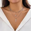 Ketten Vintage Einfache Quaste Kristall Kette Halskette Für Frauen Mode Statement Boho Stick Anhänger Choker Y2K Schmuck Mi Zubehör