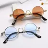 Солнцезащитные очки круглые паровые в стиле панк для мужчин и женщин, брендовые дизайнерские маленькие круглые солнцезащитные очки, винтажные очки для вождения в металлической оправе 9-BLS9301255u