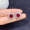 Stud Earrings KJJEAXCMY Fine Jewelry Natural Garnet 925 Sterling Silver Noble Girl Ear Studs Support Test Selling