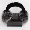 Ear Muffs Luxurious Women Winter 100% Natural Fox Fur Earmuffs Plush WARM