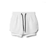 Shorts pour hommes Summer Brother Sports Prévention de la maladresse Double couche pour pantalons fendus décontractés hommes
