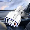 Adaptateur de chargeur de voiture double PD à charge rapide 53 W Charge rapide QC3.0 USB Type C Chargeurs rapides de voiture USB-C Chargeur rapide pour iPhone 15 Samsung S24 S23 Téléphone portable