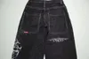 Womens Jeans Y2K American Street Fashion Retro Gothic Print Mens and Hip Hop Trend Harajuku Loose Wide Leg Straight 231214
