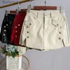 Women's Shorts 2023 Fashion Leather Skirts Shorts Women High Waist Wide Leg Red Black Shorts Streetwear Sexy Biker Shorts bootie shorts grungeL231215