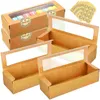 Take Out Containers Box Macaron Storage Boxes Kraft Container Home Packing Small Dessert Baking Supplies Large Granny Chocolate