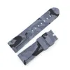 Watch Bands Rolamy 24mm Top Luxury Digitury Grey Band Strap Waterproof Silicone Rubber Loops for Paneraiの交換231214