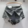 Women's Shorts Vintage Holes Patchwork Denim Shorts Women Trend Lapel High Waist Irregular Jeans Pants Drop Shipping Wholesale Fe ClothingL231215