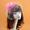 Donne Lady Retro Tiara Fiori fatti a mano Bride Wedding Mesh Velio Pografia Accessori per capelli