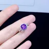 Cluster Rings 925 Silver Amethyst Natural Gem Women's Ring Atmospheric Luxury Jewelry Christmas Free Mail Boutique