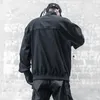 Tute da uomo Stile d'avanguardia scuro Mezza zip Colletto alla coreana Felpa con cappuccio Autunno Moda Allentato Techwear Donna Tuta da lavoro casual