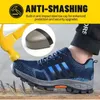 Safety Shoes High Quality Unisex Indestructible Shoes Men and Women Steel Toe Cap Work Safety Shoes Puncture-Proof Boots Non Slip Sneakers 231215