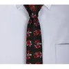 Bow Ties 2023 Design Män 5,5 cm Skinny Tie Fashion Casaul Neck For Men Business Super slipsar Floral Print Slim Present Box