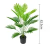 Decorative Flowers 82cm Artificial Areca Palm Plant 32inch Fake Tropical Tree Leaves Faux Yellow For Indoor House Home Office Modern Decor