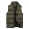 Gilets pour hommes hommes V Jaets chaud sans manches Jaets mâle coton rembourré V manteaux hommes col montant gilets décontractés Cloingyolq