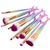 Makeup Brushes Sdatter 10/11pcs Kit Maquiagem Maquillaje Mermaid Foundation Eyebrow Eyeliner Cosmetic