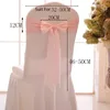 Sashes 25pcs Satin Spandex Chair Cover Band Ribbons Chair Tie Backs for Party Banquet Decor Wedding Decoration Knot Chair Bow Sashes 231214