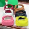 Bottegaaveneta Jodie Bags Designer Bags Bottegaaveneta Mini Jodie Woven Sheepskin Knotted Mirror Quality Luxurys Teen Pink Shourden