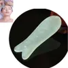 % 100 doğal yeşim taş gua sha sha tahta balık şekli masaj elle masajcı gevşeme sağlığı yüz masap aracı 11.3*3.5cm tablo gua sha de piedra de jade