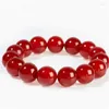 Bracelet en Agate rouge à brins naturels, 6 à 20M, perle bouddhiste, étals scéniques, chaîne en direct, hommes et femmes, santé, chance, perles chinoises