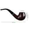 Pipe à tabac classique en résine, broyeur d'herbes en bois d'ébène, filtre de cheminée pour hommes, cadeaux, accessoires de fumée, 1 pièce