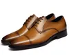 Leder Frühling Männer Schuhe Schnürposped Slawes Oxford Schuhe für Männer formelle Männer Kleid große Größe Anti-Rutsch-Kleidung-resistente Schuhe