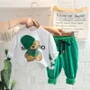 Giyim Setleri Bebek Giyim Çocuk Bear Giyim Giyim Erkekler ve Kızlar Mektup Uzun Kollu Pantolon Günlük İki Parçalı Basit Spor Giyim 231215