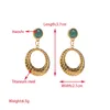 Orecchini a cerchio Perla Color oro Acciaio inossidabile Goccia geometrica personalizzata per donna Accessori eleganti per gioielli da festa