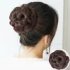 Copricapo Capelli sintetici Chignon Palline di fiori Testa Artiglio Clip Estensione di bellezza soffice Modellatori per sposa ad alta temperatura