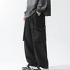 Men's Pants Men Oversized Cargo Fit Lightweight Stretch Elastic Waist Drawstring Joggers With Multi Pockets Fashion Street Suits