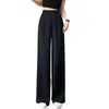 Women's Pants Loose Wide Leg Office With Pockets Relaxed Fit Trousers For Work High Waist Solid Color Suit Women